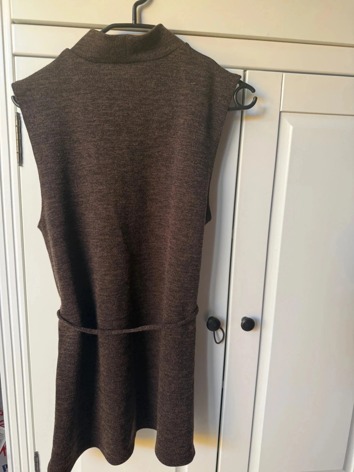 Brown high-neck sleeveless top Zara M - with belt – photo 3